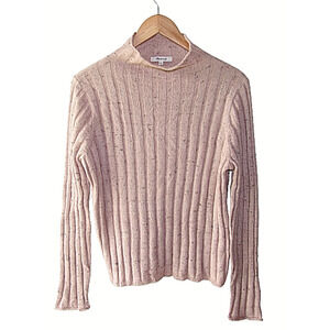 𝅺madewell Speckled Ribbed Cozy Mock Neck Sweater